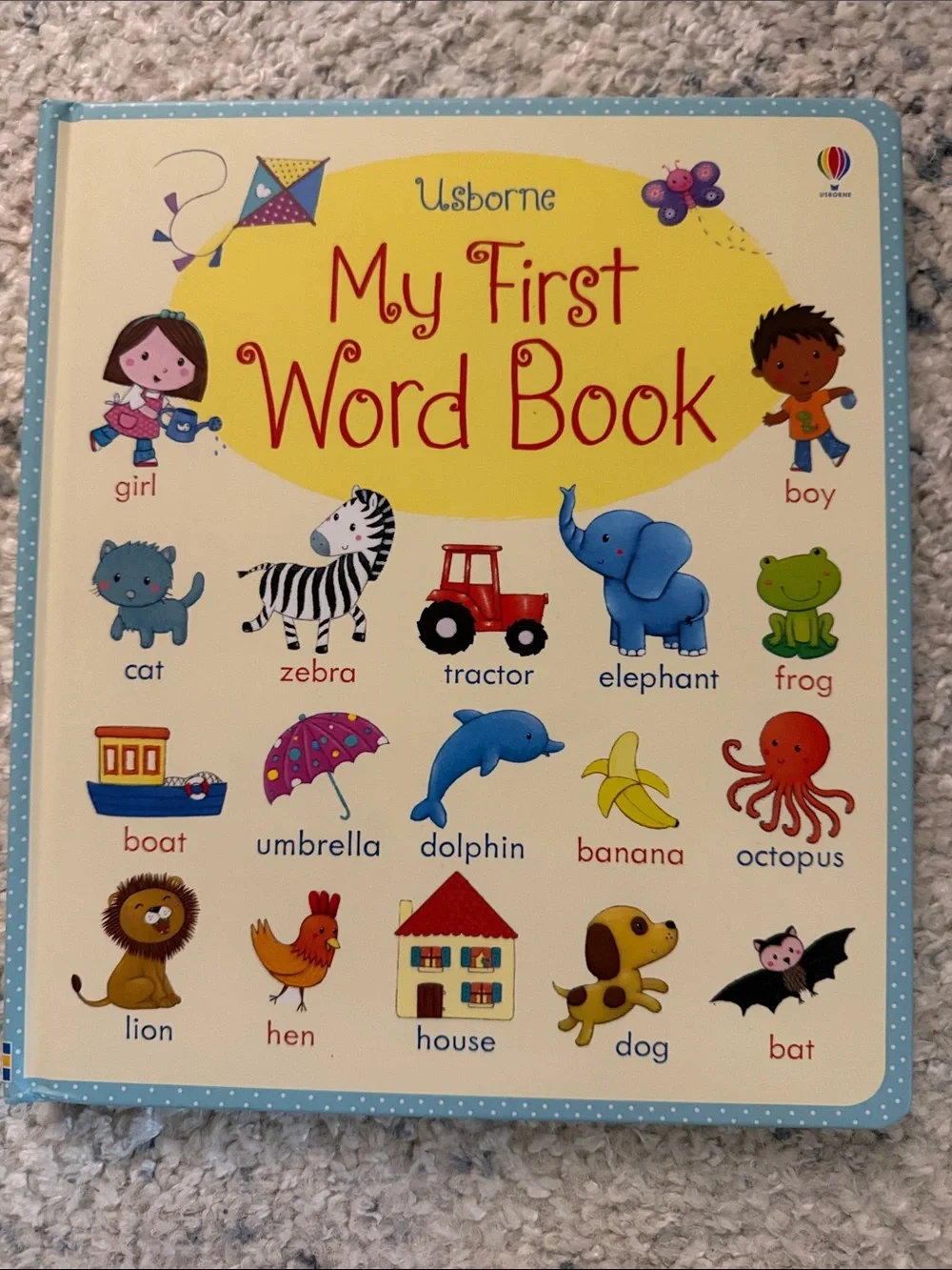 Usborne My First Word Book - Cream & Light Blue